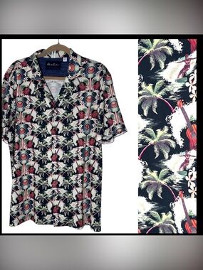 Robert Graham Tropical Hawaiian Camp Button Down Short 3XL Tailored Fit